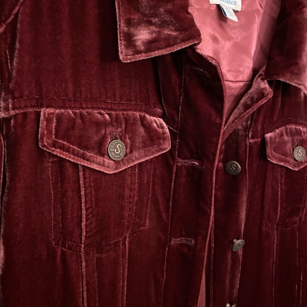 Sundance velvet and satin (jean) jacket